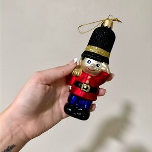 Pier 1 Imports Toy Soldier Glitter English Christmas Nutcracker Ballet Ornament